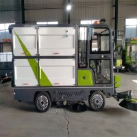環保純電動240升掛桶四輪掃地車山東生產廠家報價價格多少錢一臺
