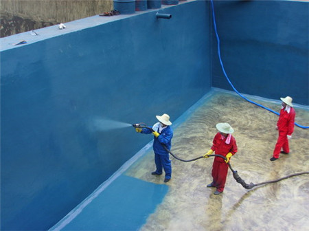 聚脲噴涂可用于游泳池、污水池防水防漏
